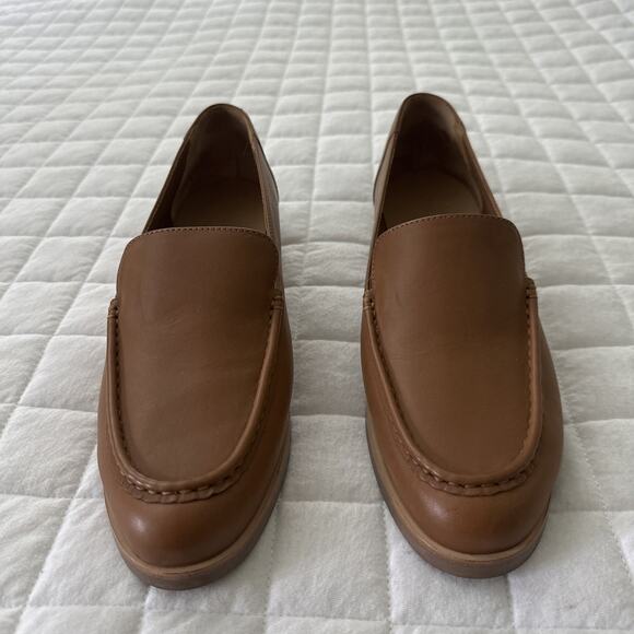 EVERLANE Womens Shoe 10 Modern Loafer Leather Camel Classic Preppy Professional - Picture 2 of 15